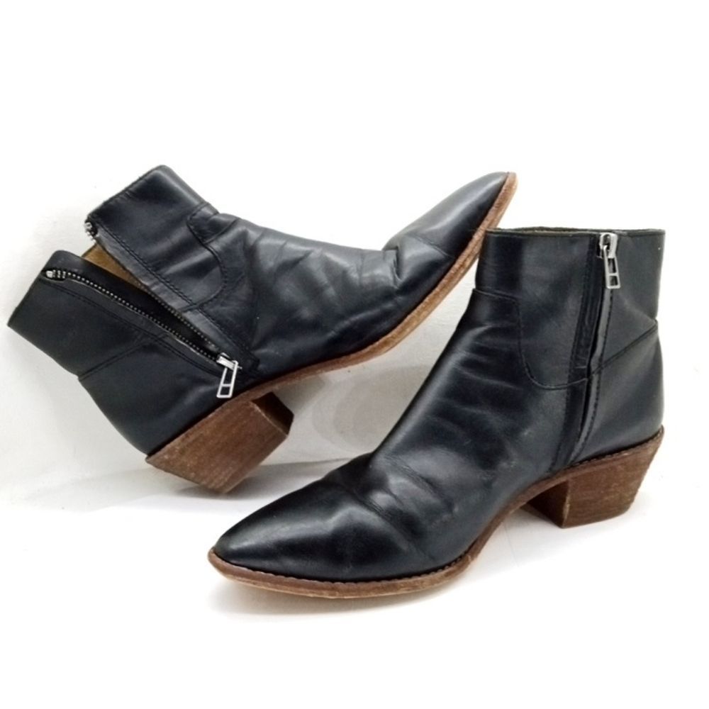 Madewell The Charley Boot in Leather Black Size 8.5